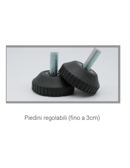 Vetrina calda con vetri dritti - N. 1 piano - cm 80 x 53 x 55h