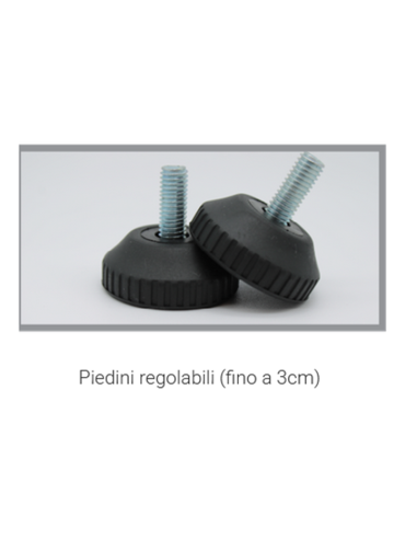 Vetrina calda con carrello - Vetri diritti - cm...