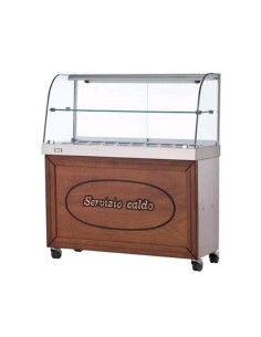 Vitrina cálida - Vidrio curvado - Compartimento cerrado - cm 130 x 70 x 140h 2