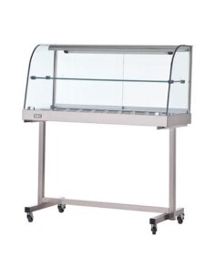 Vetrina calda con vetro curvo - Carrello - cm 150 x 70 x 140 h 2