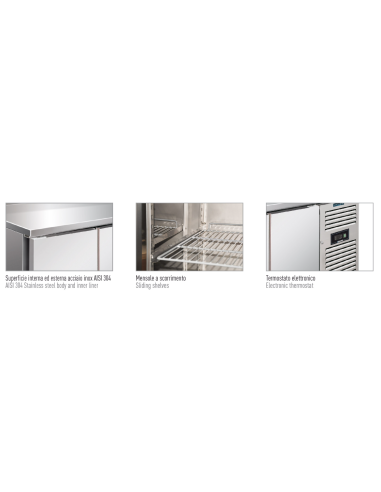 Tavolo refrigerato 3 porte - Ventilato - cm 179.5 x 70 x 86 h