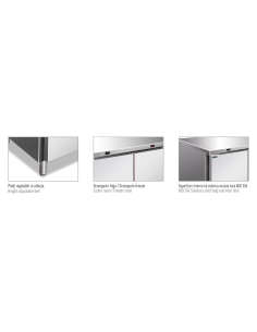 Mesa refrigerada 2 puertas - Doble temperatura - cm 136 x 70 x 86 h 2