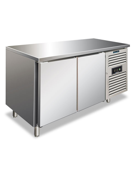 Mesa pastelera refrigerada de 2 puertas - Ventilada - cm 151 x 80 x 86 h