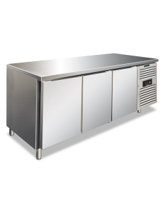 Tavolo refrigerato pasticceria 3 porte - Ventilato - cm 202 x 80 x 86 h