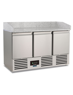 Saladette refrigerada 3 puertas - Estático - cm 140 x 70 x 101 h