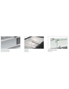 Vitrina refrigerada - N. 6 cuencos - cm 150 x 39,5 x 43,5 h 2