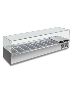 Refrigerated display case - N. 8 bowls - cm 180 x 39.5 x 43.5 h