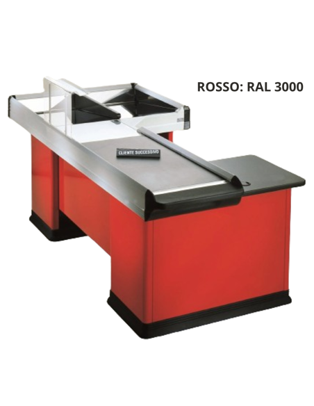 Mostrador de caja motorizado - Cinta transportadora - 208,3 cm