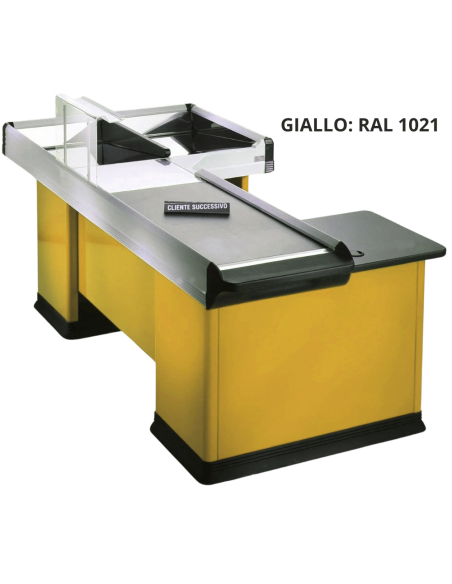 Mostrador de caja motorizado - Cinta transportadora - 241,2 cm