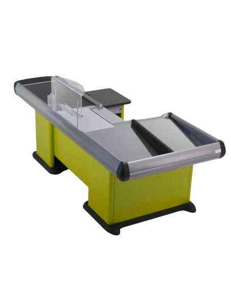 Checkout counter with double tank - Conveyor belt - cm 238.5