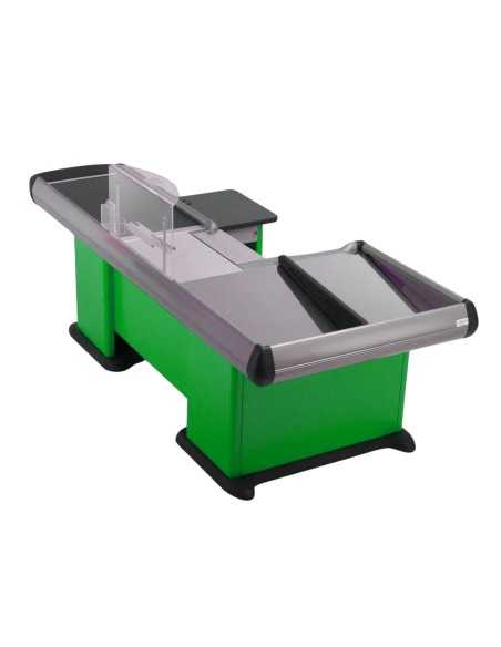 Checkout counter with double tank - Conveyor belt - cm 238.5