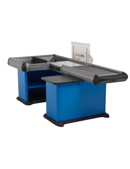 Checkout counter with double basin - Conveyor belt - cm 238.5