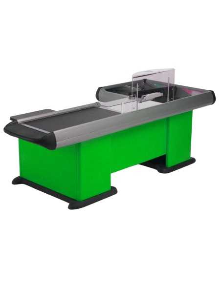 Checkout counter with double tank - Conveyor belt - cm 238.5