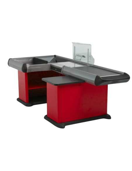 Checkout counter with double tank - Conveyor belt - cm 238.5