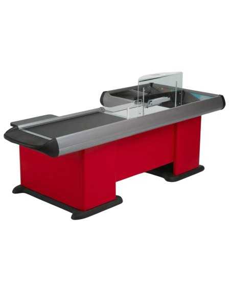 Checkout counter with double tank - Conveyor belt - cm 238.5