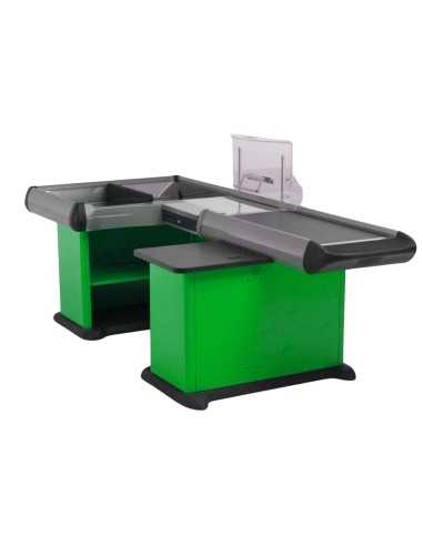 Double-basin checkout counter - Scanner...
