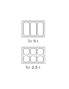 Banco gelateria - Vaschette n. 3 - Cm 65.4 x 79 x 34.5 h 2
