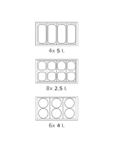 Banco gelateria - Vaschette n. 4 - Cm 85 x 82.1 x 36.3 h 2