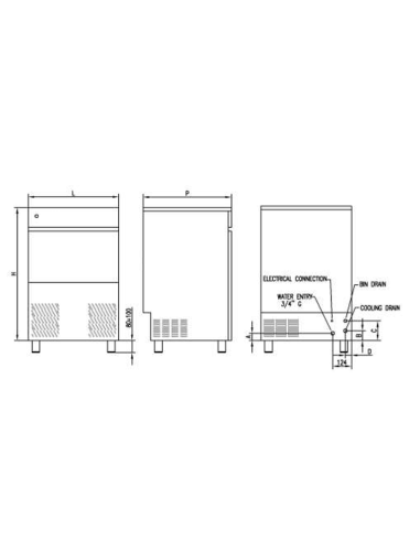 Hollow Cube Ice Maker - Production 50 Kg in 24...
