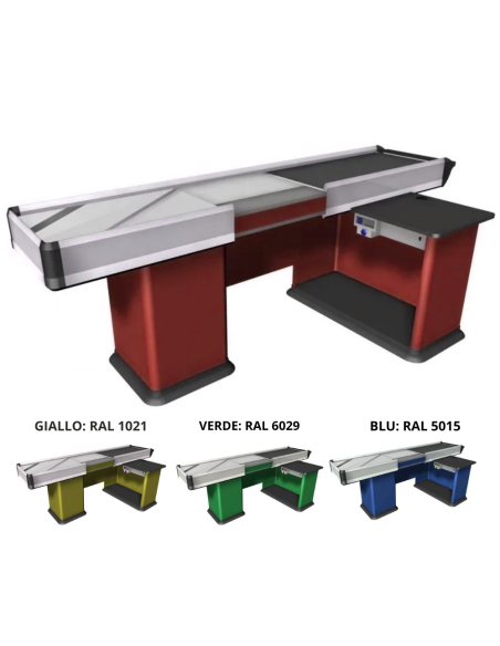 Motorized checkout counter - Scanner provision - cm 259.5