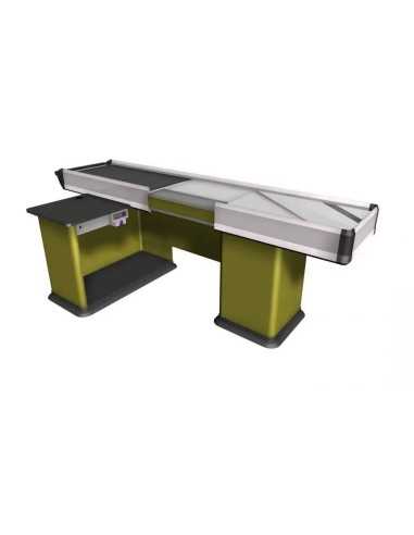 Motorized checkout counter - Scanner provision...