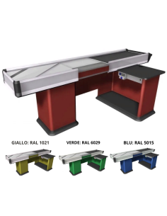 Motorized checkout counter - Scanner provision - cm 309.5