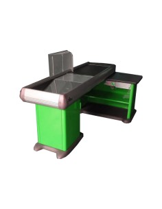 Mostrador de caja recto - Cinta transportadora - 338 cm 2