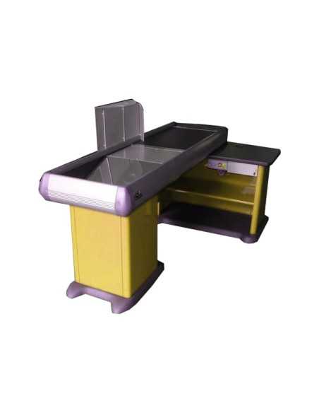 Mostrador de caja recto - Cinta transportadora - 338 cm