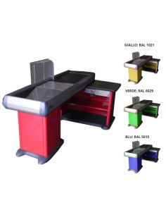 Straight checkout counter - Conveyor belt - cm 338