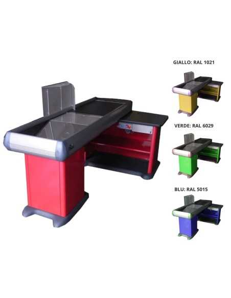 Mostrador de caja recto - Cinta transportadora - 338 cm