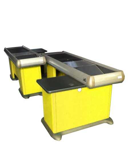 Coupled checkout counter - Conveyor belt - cm 375