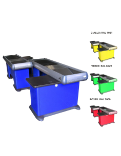 Coupled checkout counter - Conveyor belt - cm 375
