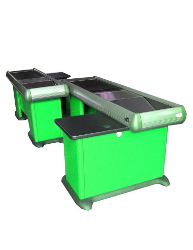 Mostrador de caja emparejado - Cinta transportadora - 418 cm