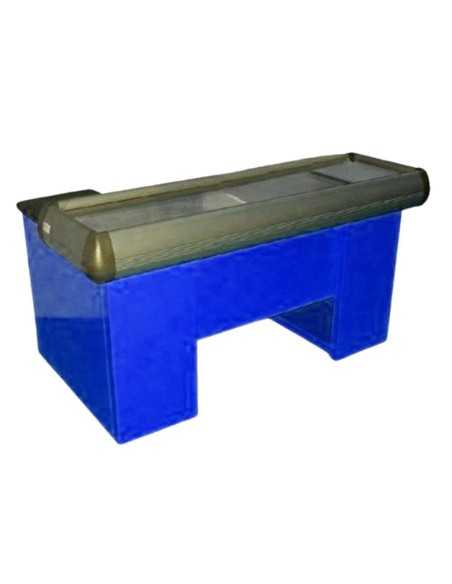 Checkout counter with double basin - Length 170 cm