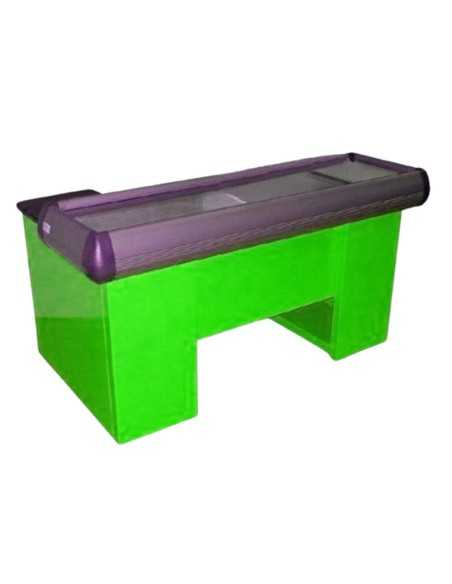 Checkout counter with double basin - Length 170 cm
