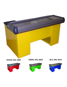 Checkout counter with double basin - Length 170 cm