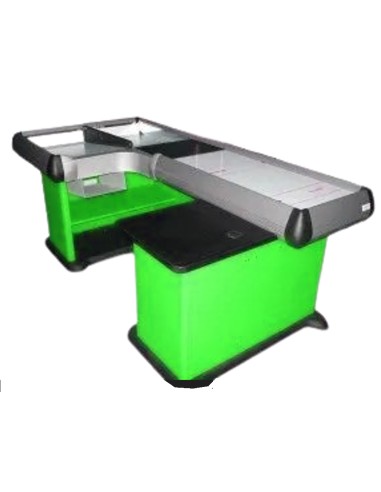 Mostrador de caja estático con doble salida - 237,2 cm