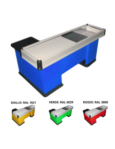 Straight checkout counter - Conveyor belt - cm 303