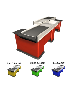 Motorized checkout counter - Conveyor belt - cm 356