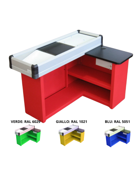 Static checkout counter with scanner predisposition - cm 160