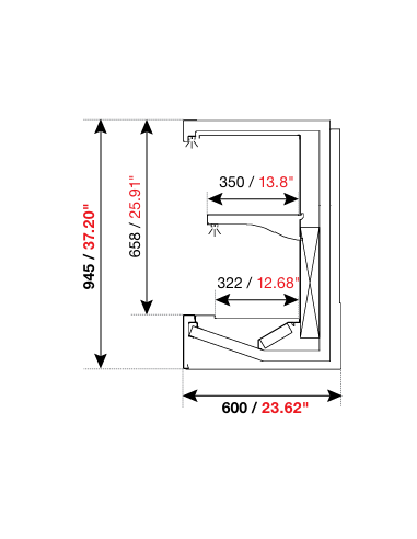 Refrigerated wall - Closed - Without condensing...