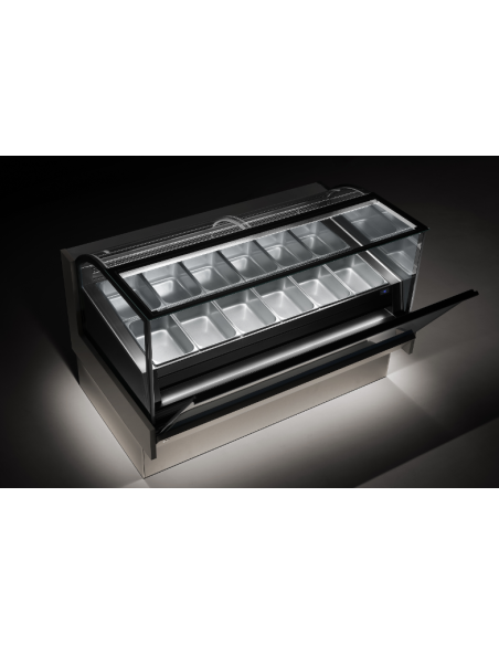 Ice cream display case - Ventilated - Dimensions cm 212.5 x 105.5 x 115.1 h