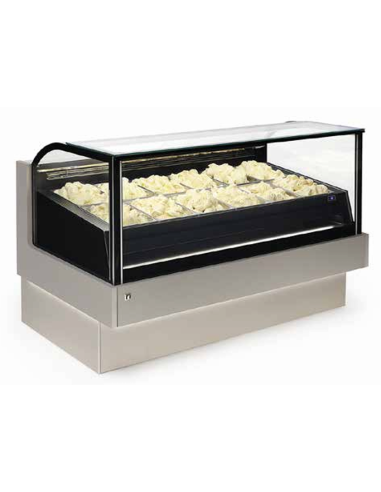 Ice cream and pastry display case - Ventilated - cm 112.5 x 105.5 x 115.1 h