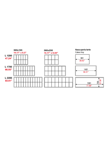 Vitrina de helados - Ventilado - Dimensiones cm...