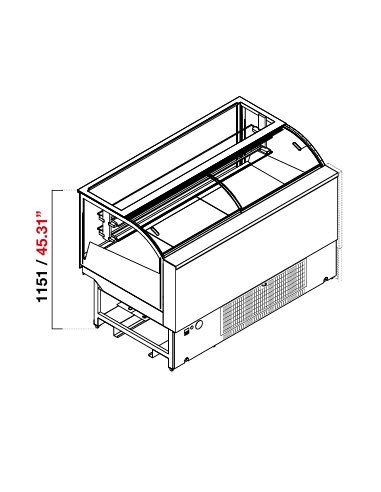 Vitrina de pastelería - Ventilado - cm 170 x...