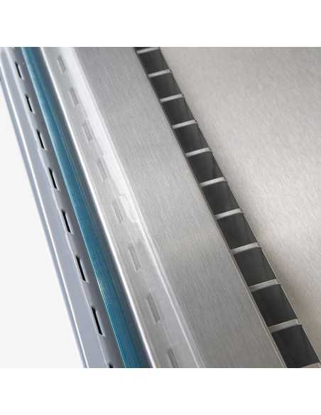 Banco alimentare - Frontale basso - Ventilato - Vetro dritto ribaltabile - cm 296 x 99.8 x 119.1 h