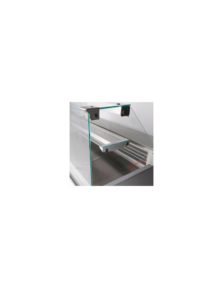 Mostrador de comida - Cristal recto - Semi-ventilado - cm 248 x 78