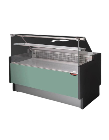 Mostrador de alimentación - Cristal recto - Semi-ventilado - cm 296 x 78