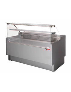 Mostrador de comida - Cristal recto - Semi-ventilado - cm 248 x 89