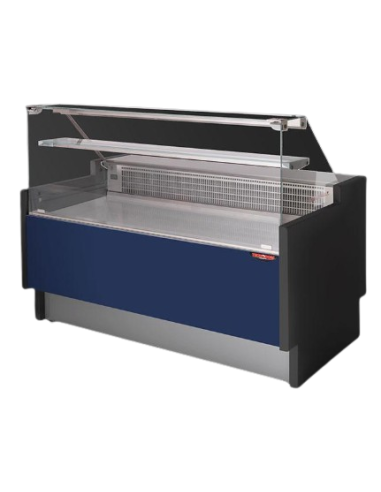 Food counter - Straight glass - Semi-ventilated...